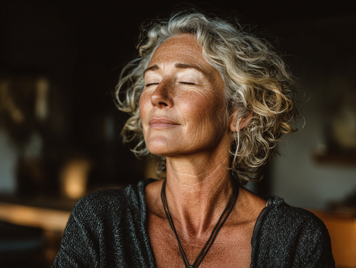 Grup de seniori practicând yoga și mișcare creativă într-un cadru natural